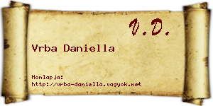 Vrba Daniella névjegykártya